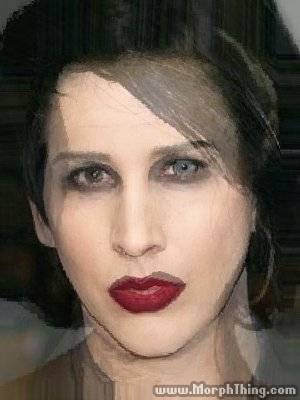 Marilyn Manson, Kat Von D and Dita Von Teese (Morphed) - MorphThing.com